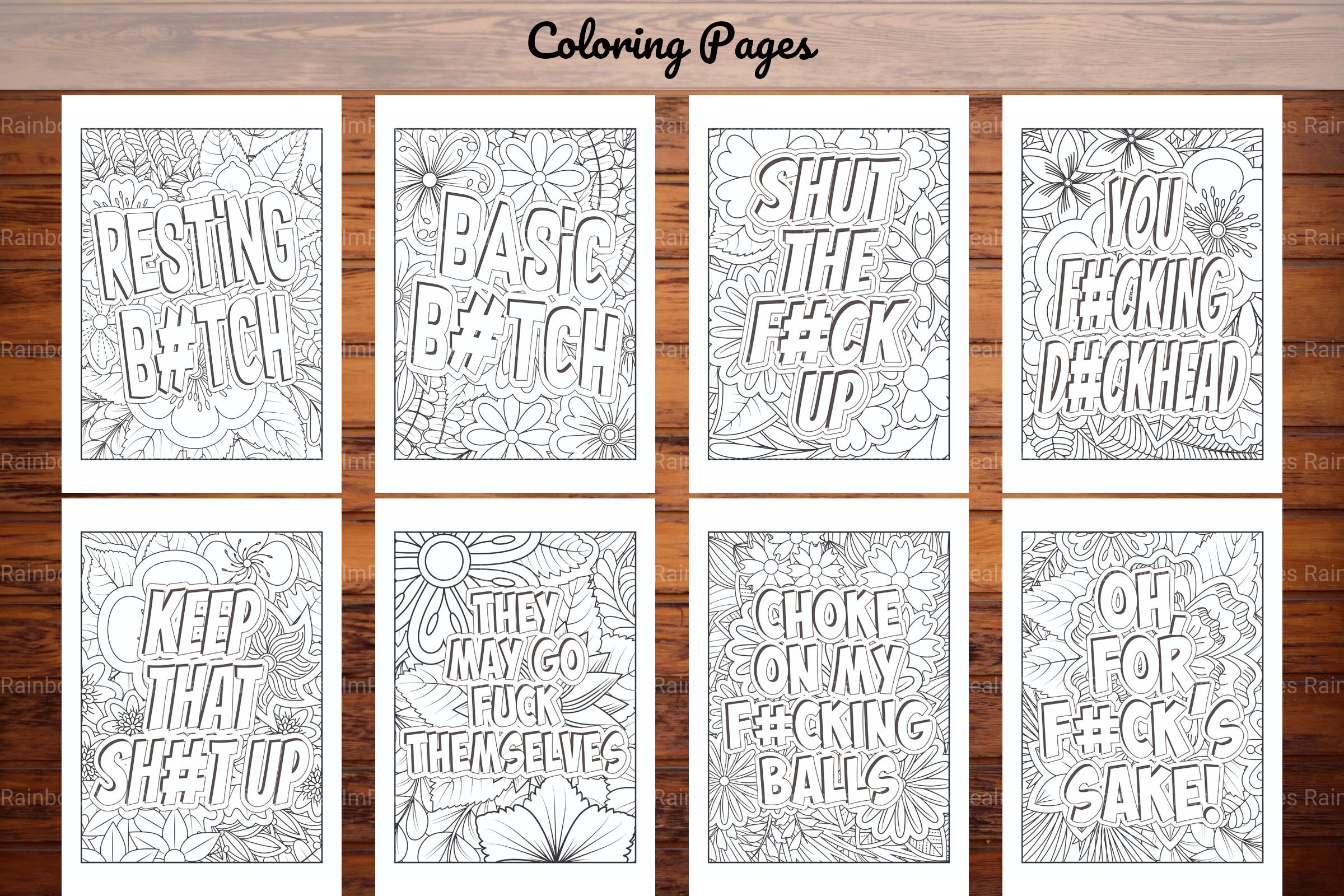 Swear Words Coloring Book - CraftNest - Digital Crafting and Art