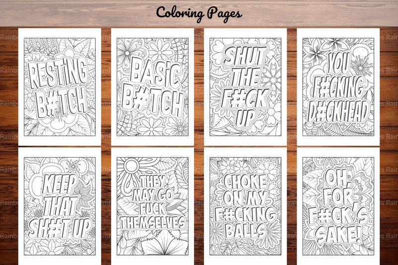 Swear Words Coloring Book - CraftNest - Digital Crafting and Art