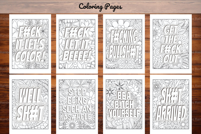 Swear Words Coloring Book - CraftNest - Digital Crafting and Art