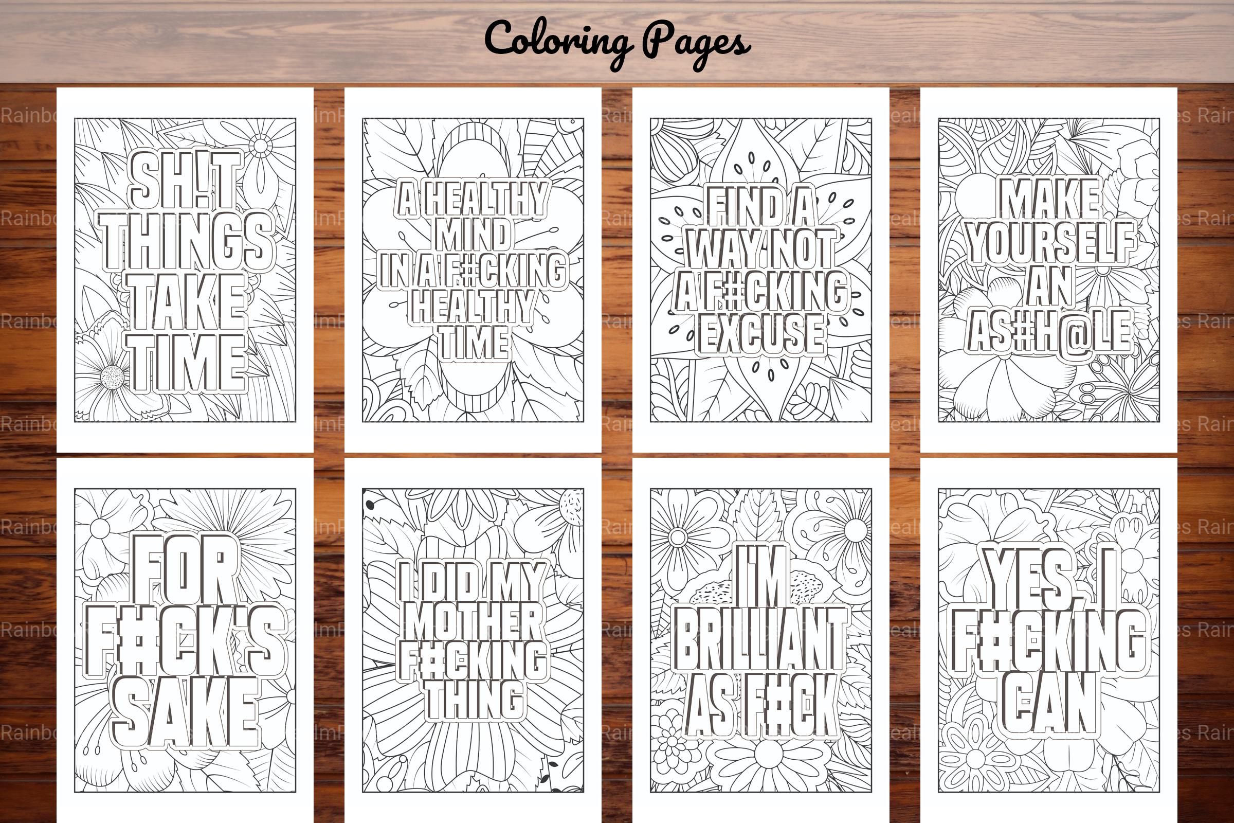 Swear Words Coloring Book - CraftNest - Digital Crafting and Art