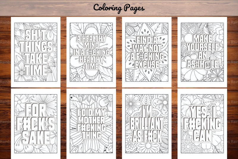 Swear Words Coloring Book - CraftNest - Digital Crafting and Art