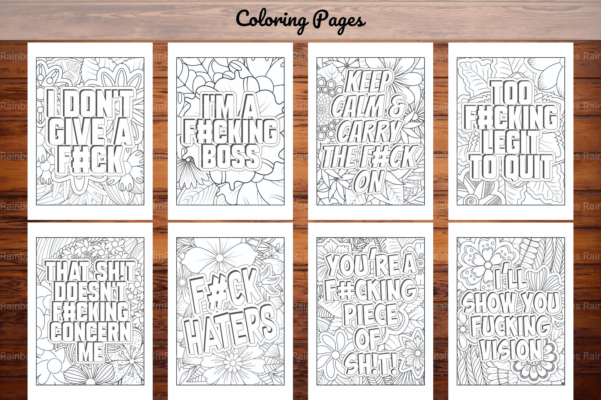 Swear Words Coloring Book - CraftNest - Digital Crafting and Art