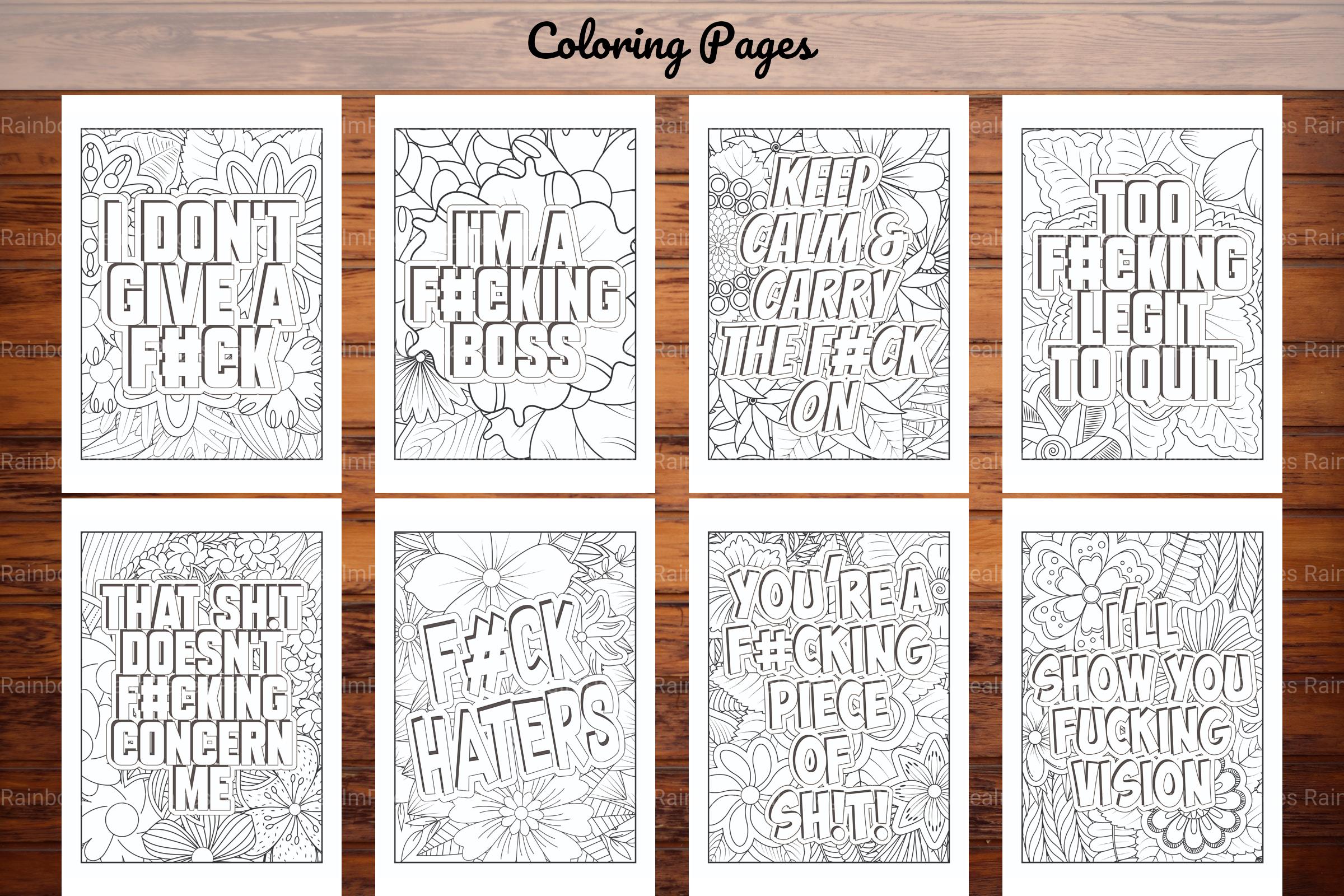 Swear Words Coloring Book - CraftNest - Digital Crafting and Art