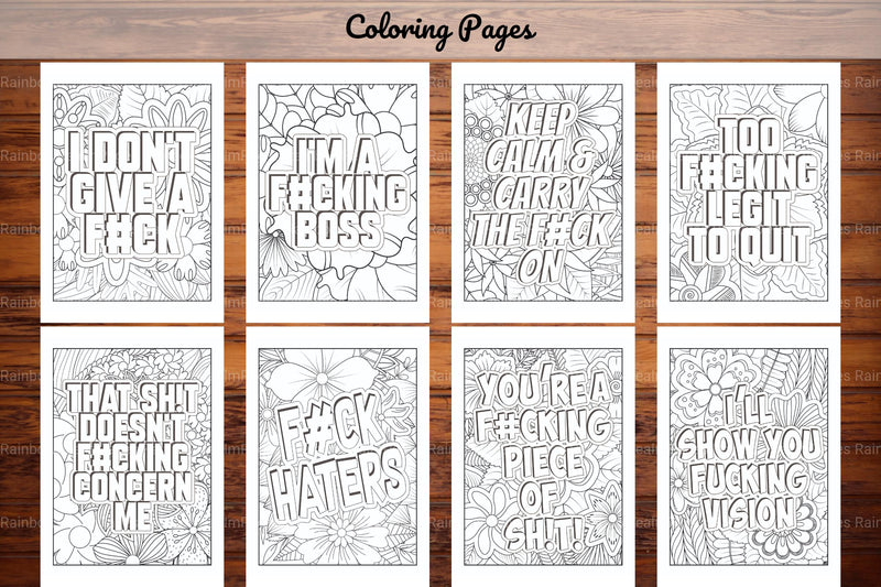 Swear Words Coloring Book - CraftNest - Digital Crafting and Art