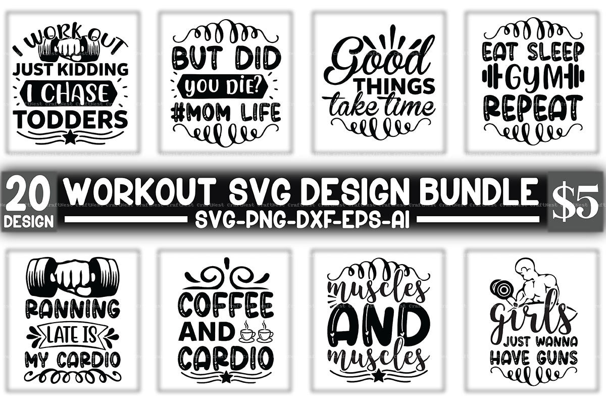 Workout Design SVG Bundle