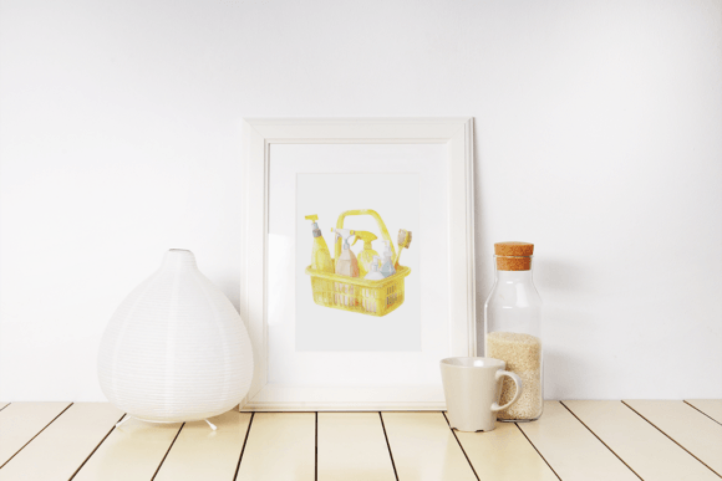 Yellow Cleaning Clipart Bundle