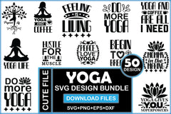 Yoga SVG Bundle 2 - CraftNest - Digital Crafting and Art