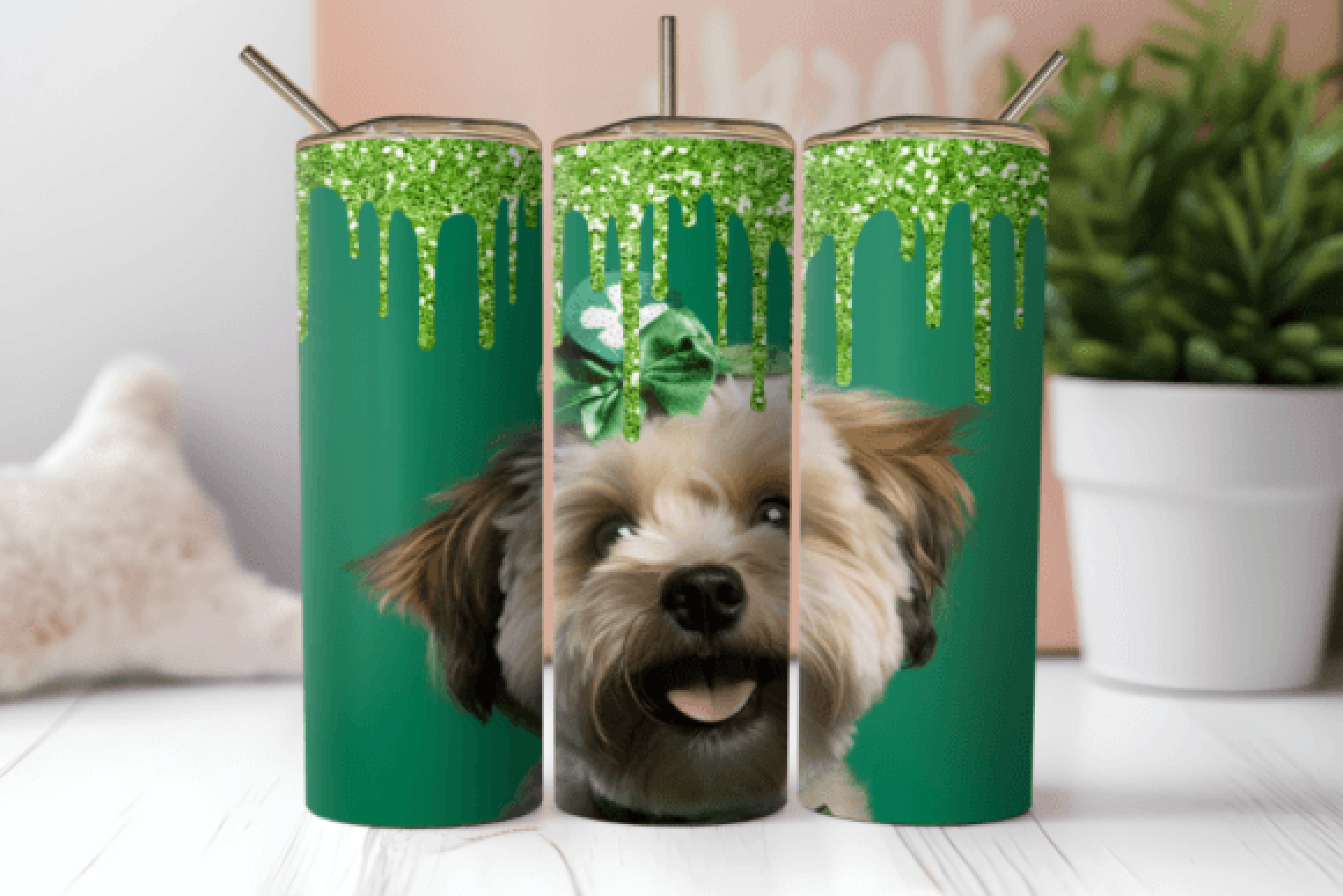 Yorkie Green St. Patrick's Tumbler Bundle