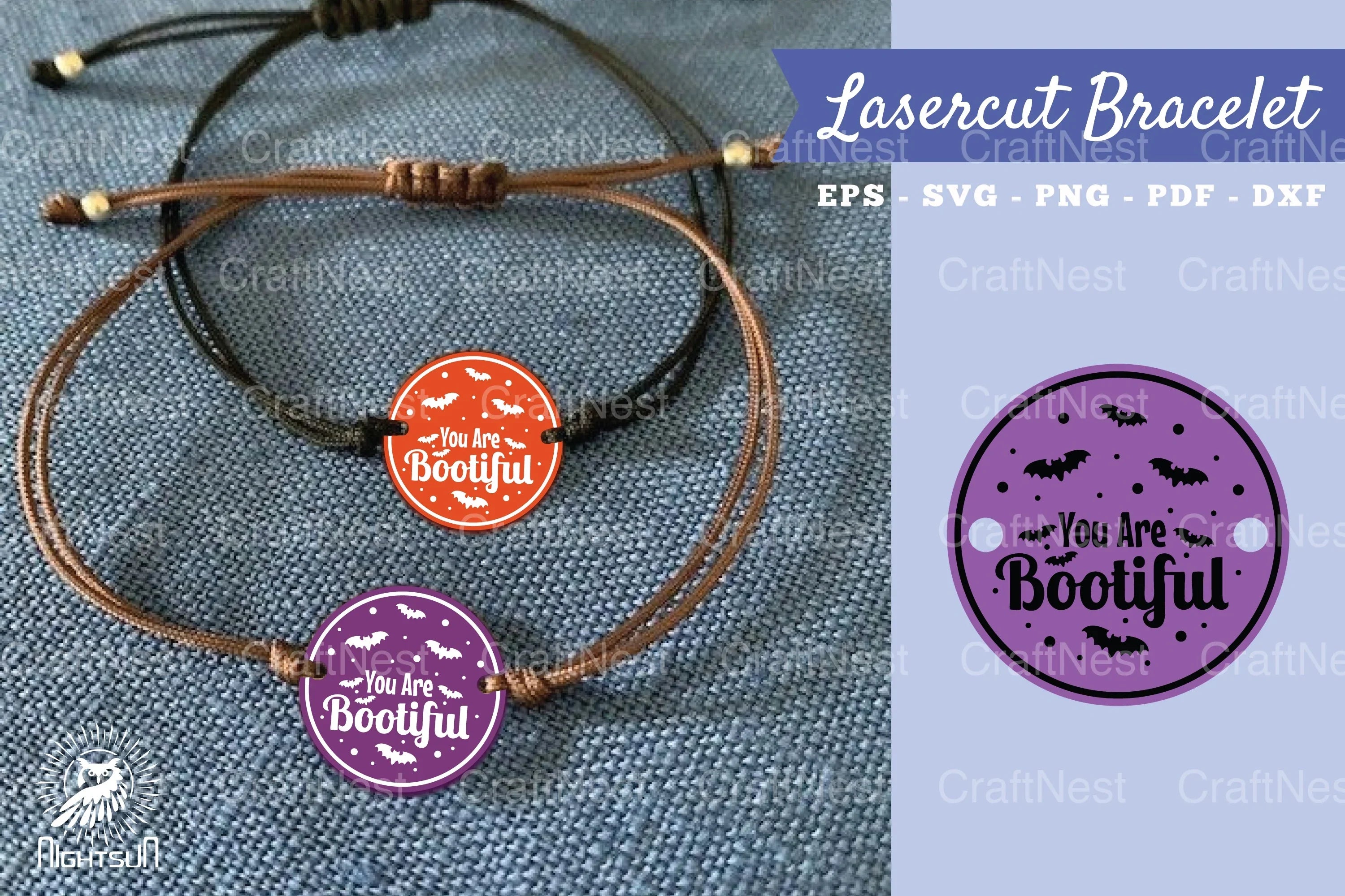You Are Bootiful Laser Cut Bracelet Design Bundle - CraftNest - Digital Crafting and Art