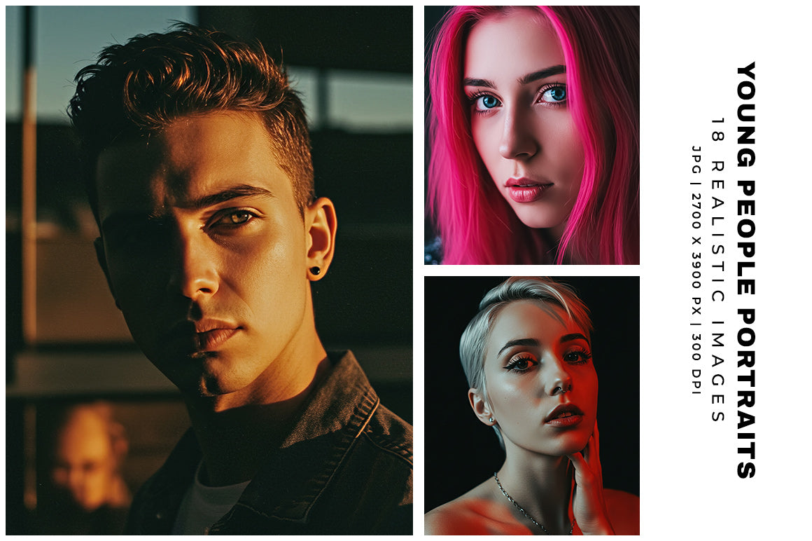 Young People Portraits - Stock Images