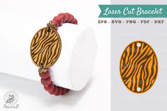 Zebra Texture Laser Cut Bracelet Design Bundle - CraftNest - Digital Crafting and Art
