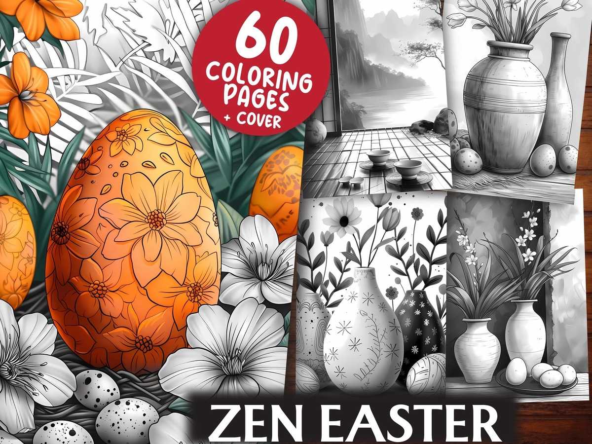 Zen Easter Coloring Books - CraftNest