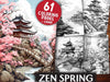 Zen Spring Coloring Books