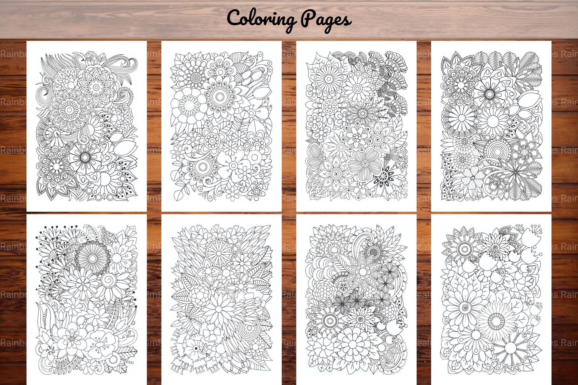 Flowers Zentangle Coloring Book - CraftNest - Digital Crafting and Art