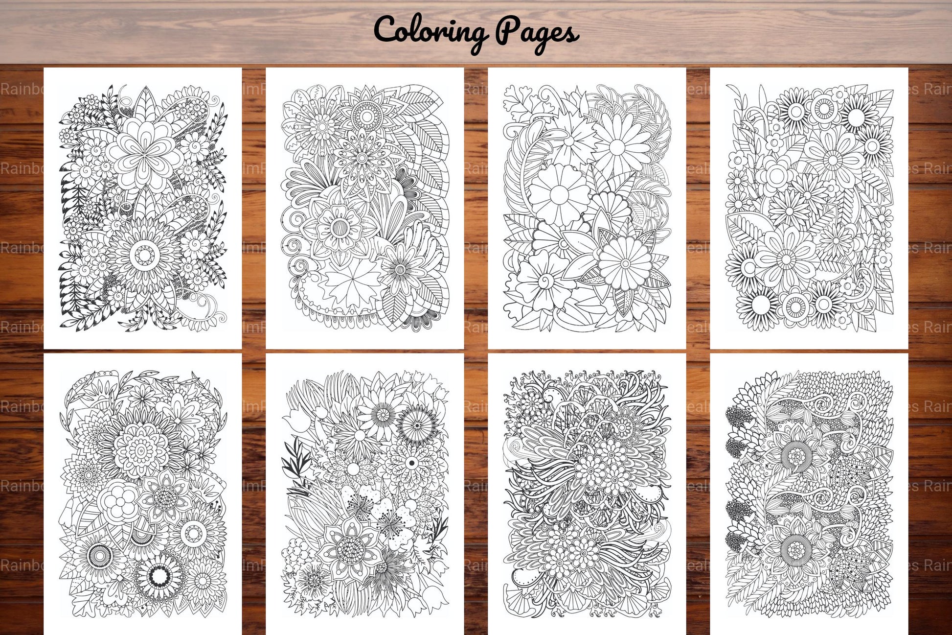 Flowers Zentangle Coloring Book - CraftNest - Digital Crafting and Art