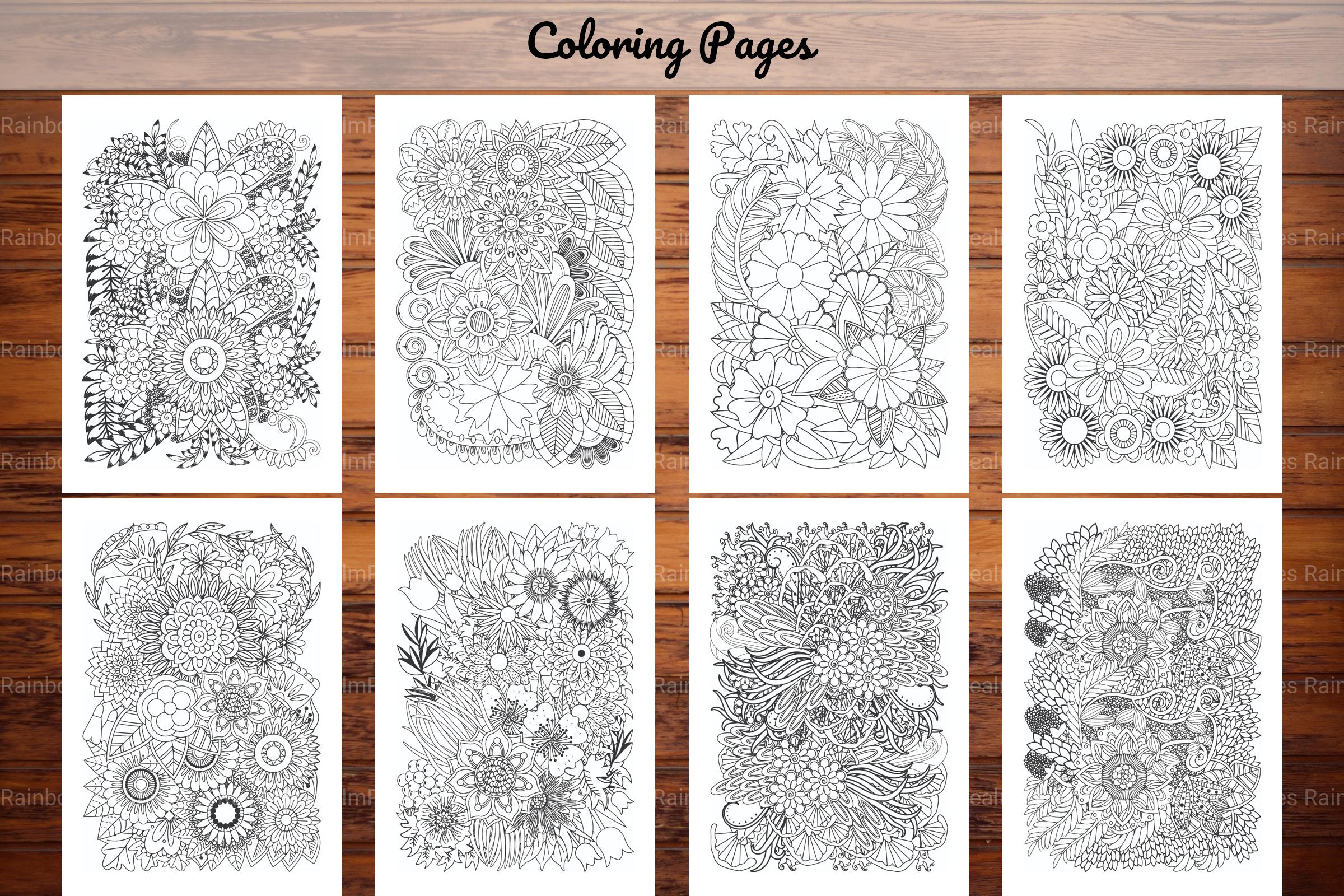 Flowers Zentangle Coloring Book - CraftNest - Digital Crafting and Art