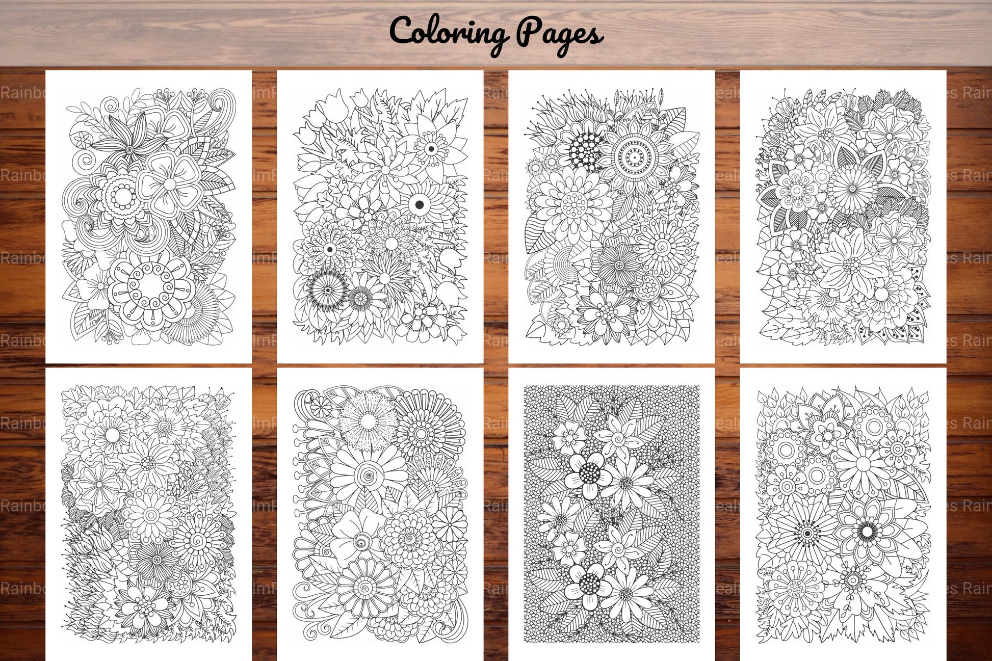 Flowers Zentangle Coloring Book - CraftNest - Digital Crafting and Art
