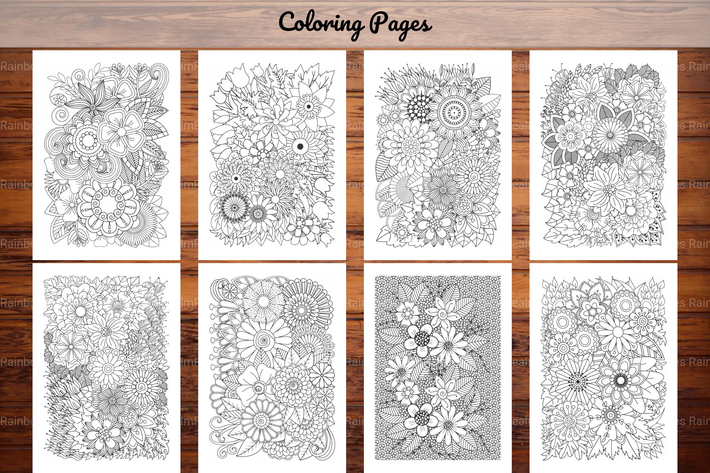 Flowers Zentangle Coloring Book - CraftNest - Digital Crafting and Art
