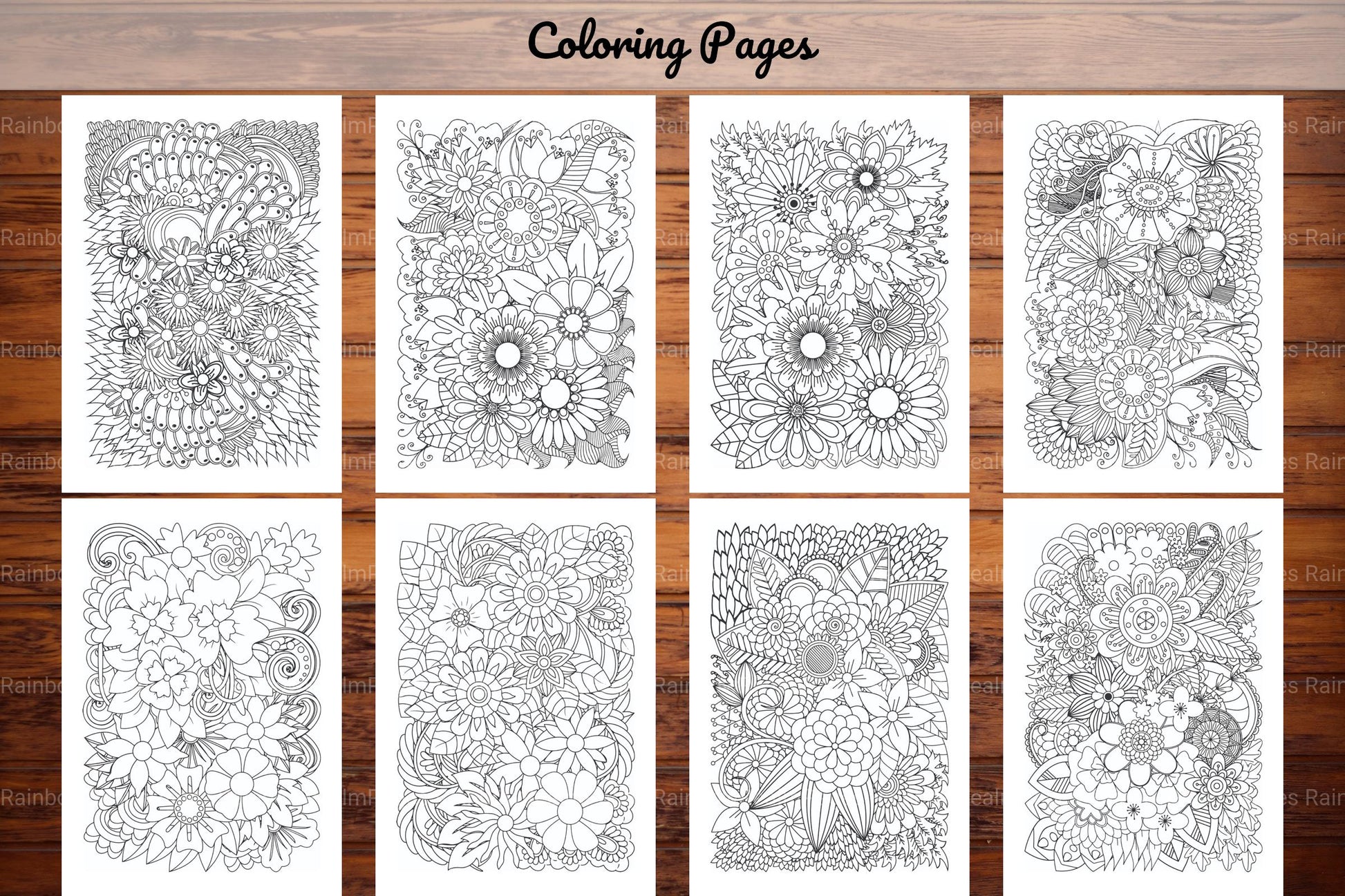 Flowers Zentangle Coloring Book - CraftNest - Digital Crafting and Art