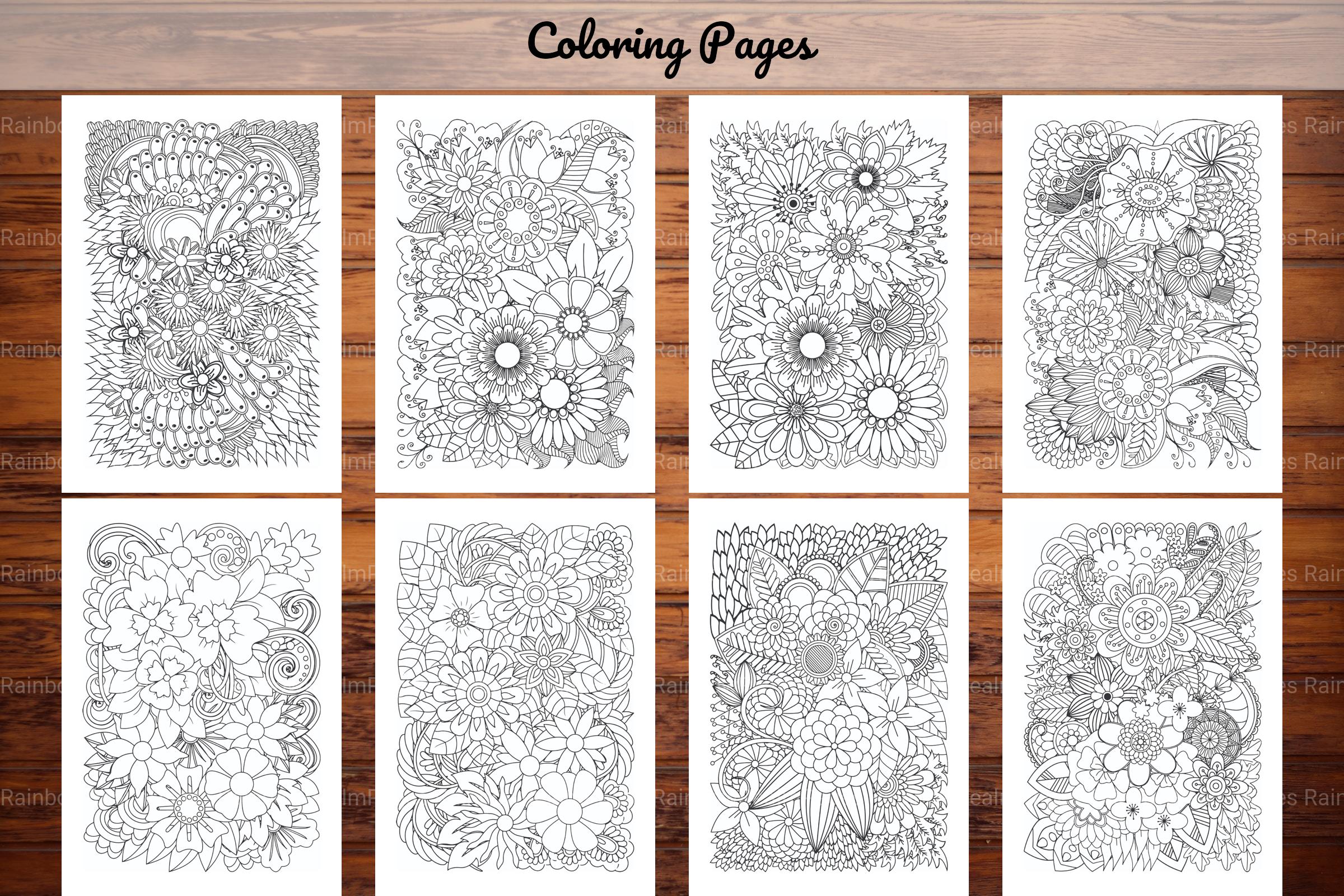 Flowers Zentangle Coloring Book - CraftNest - Digital Crafting and Art