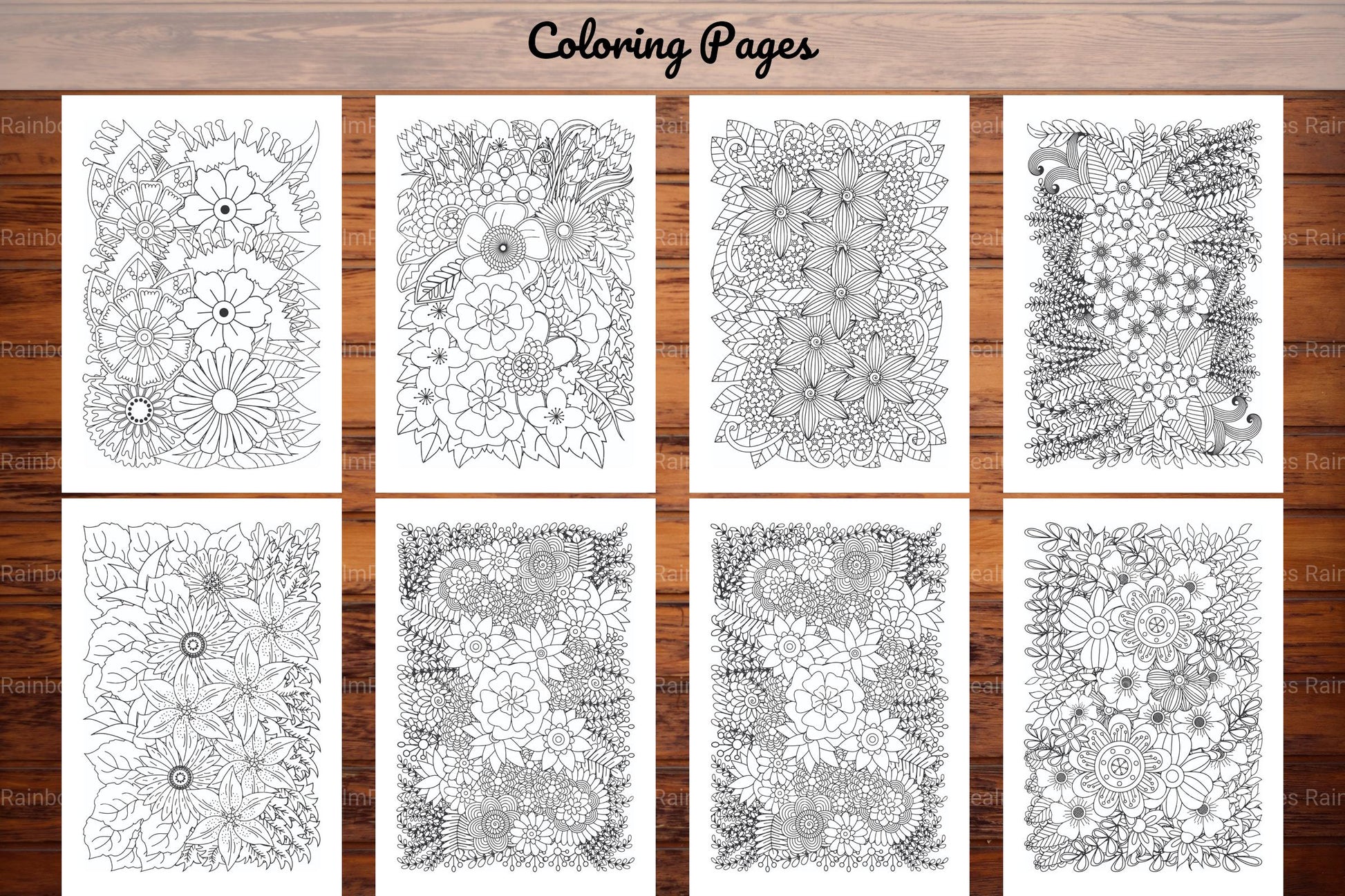 Flowers Zentangle Coloring Book - CraftNest - Digital Crafting and Art