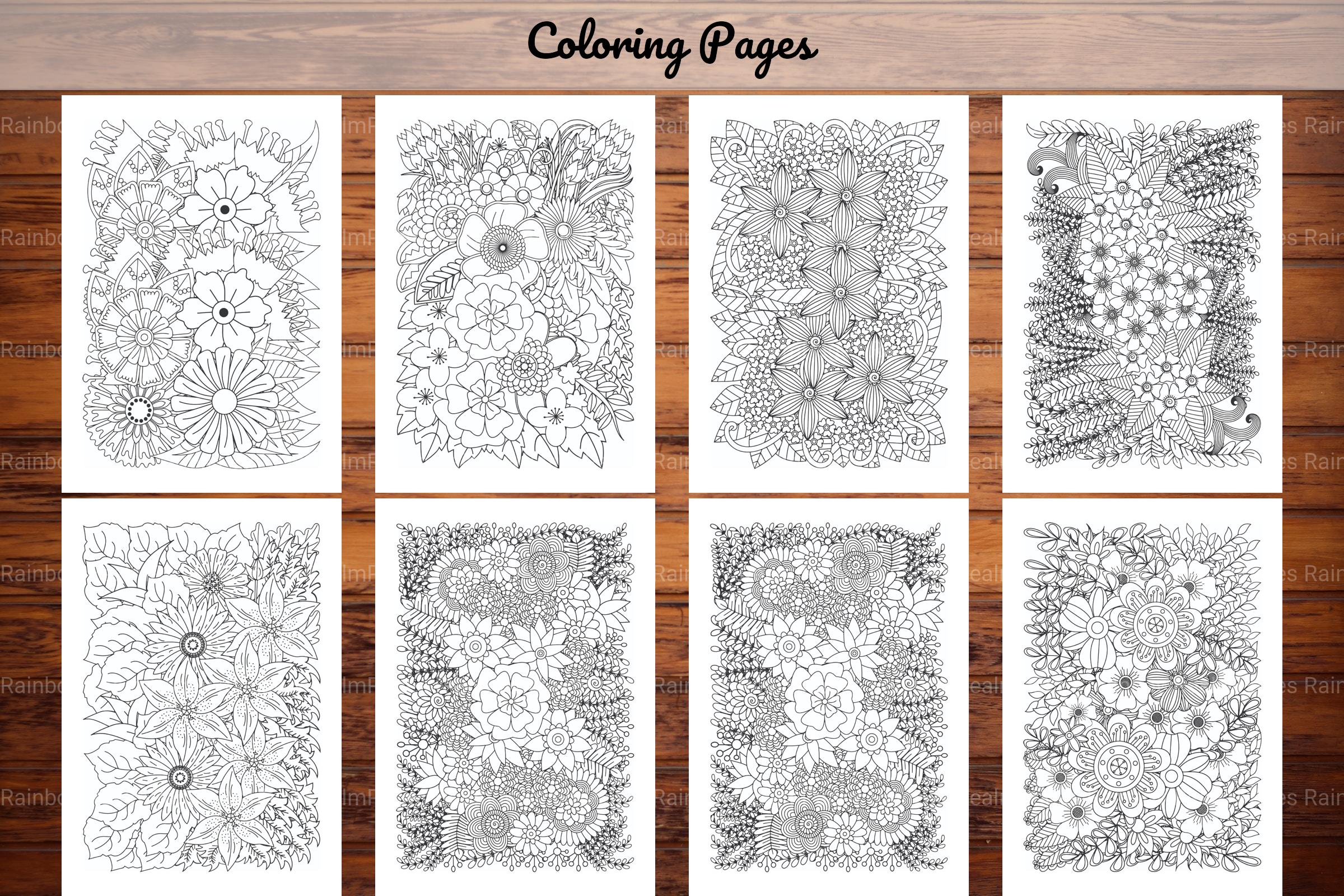 Flowers Zentangle Coloring Book - CraftNest - Digital Crafting and Art