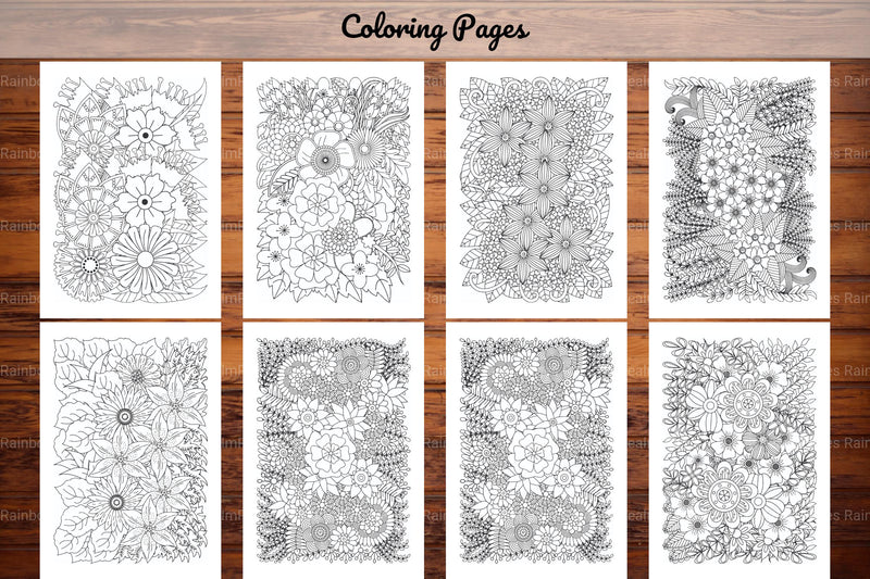 Flowers Zentangle Coloring Book - CraftNest - Digital Crafting and Art