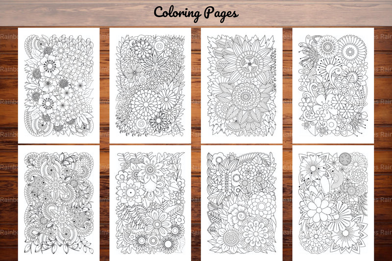 Flowers Zentangle Coloring Book - CraftNest - Digital Crafting and Art