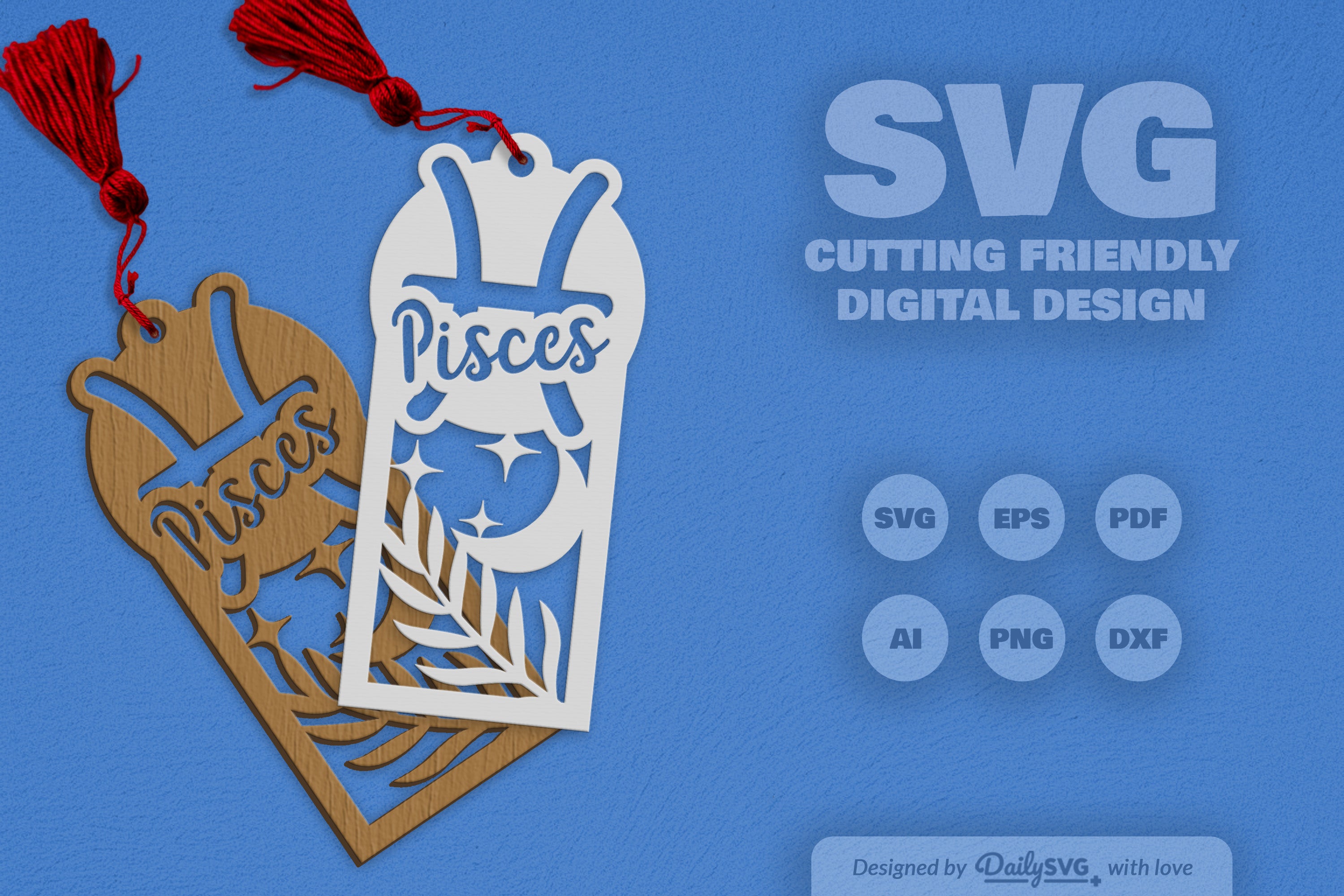 Pisces Zodiac Laser Cut SVG Bundle 1