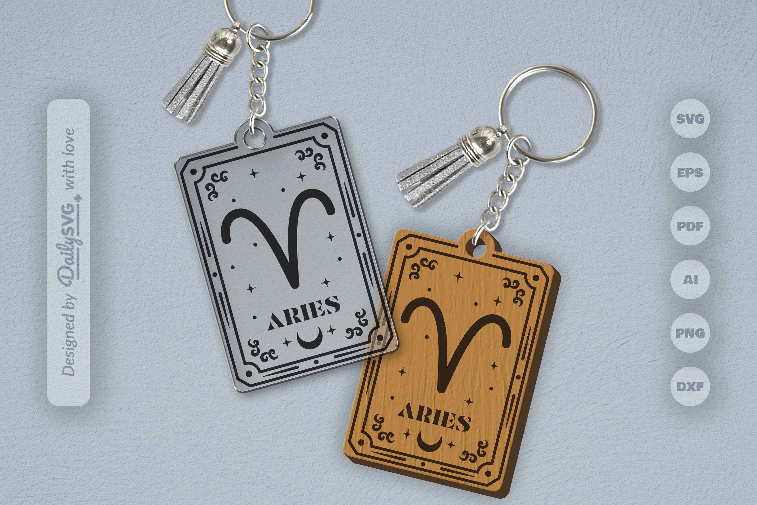 Zodiac Card Aries SVG Bundle