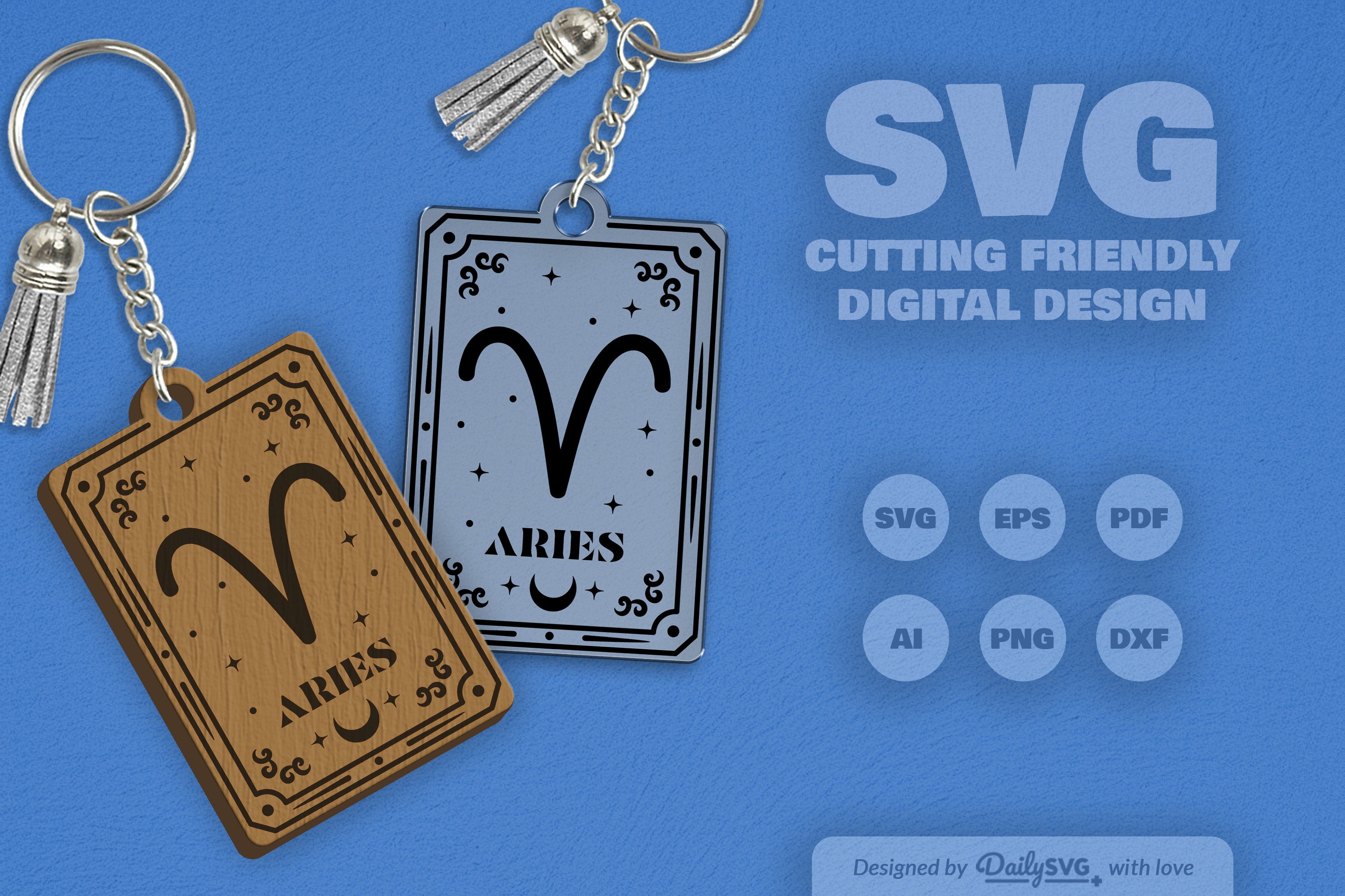 Zodiac Card Aries SVG Bundle