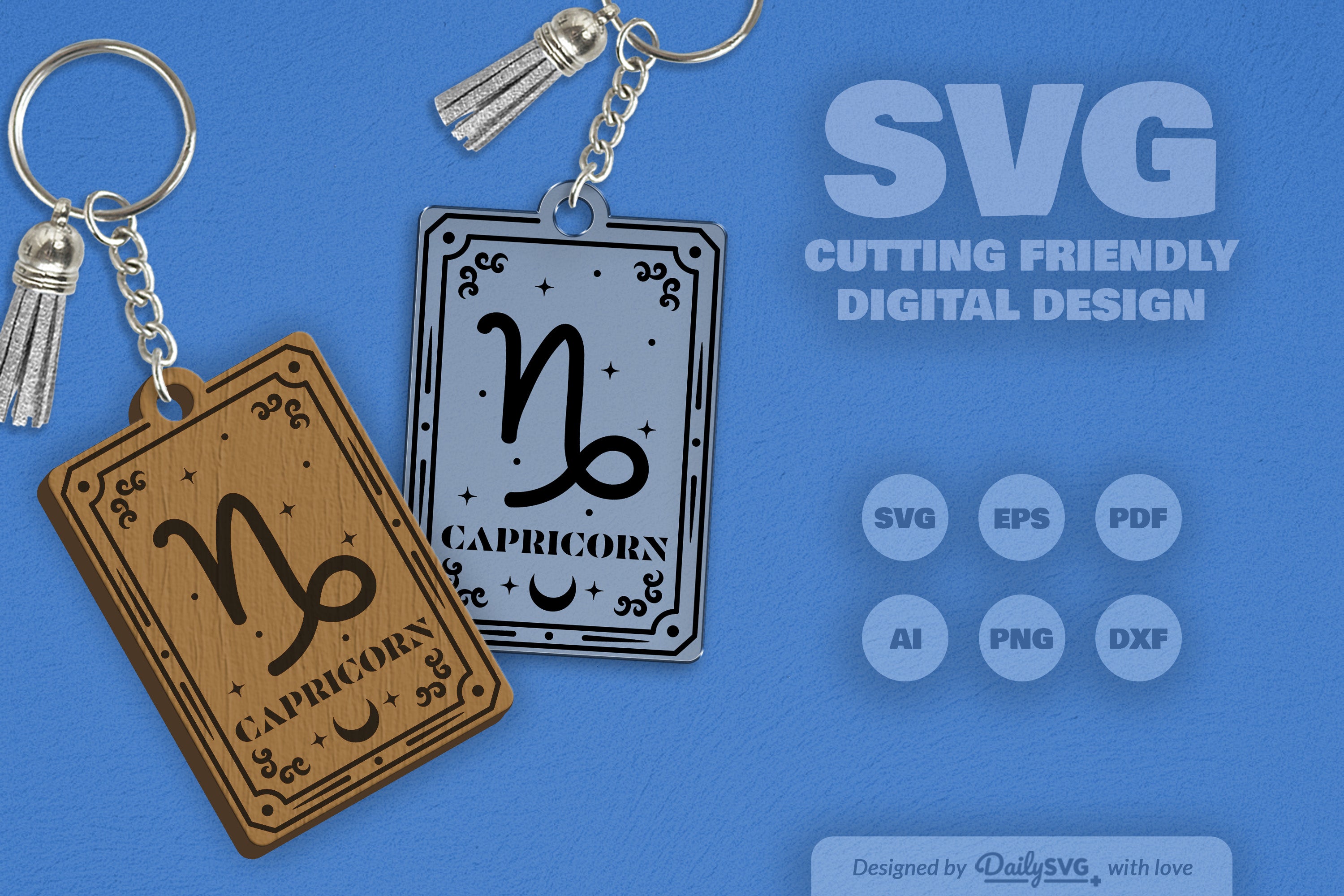 Capricorn Zodiac SVG Card SVG Bundle