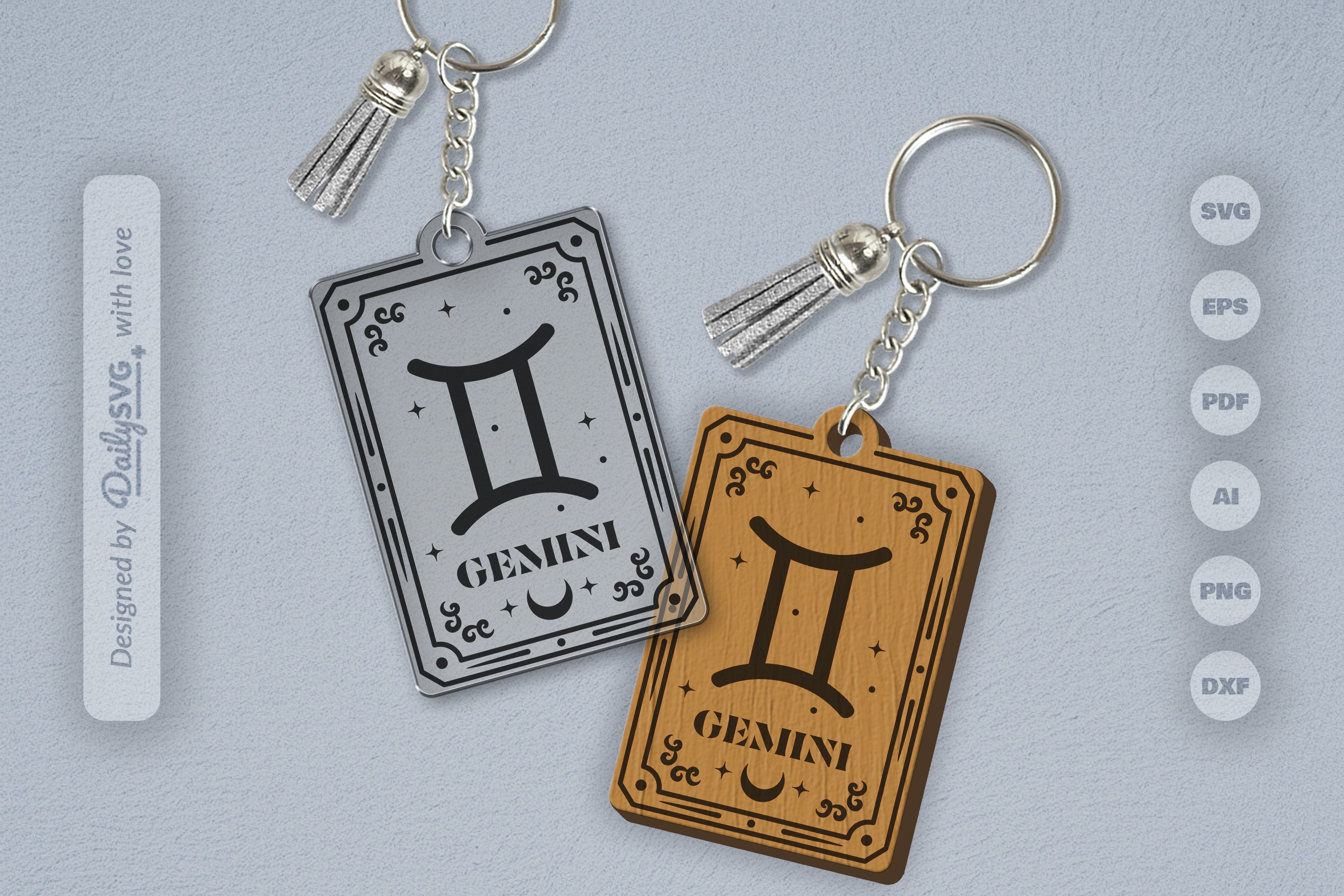 Gemini Zodiac SVG Card SVG Bundle