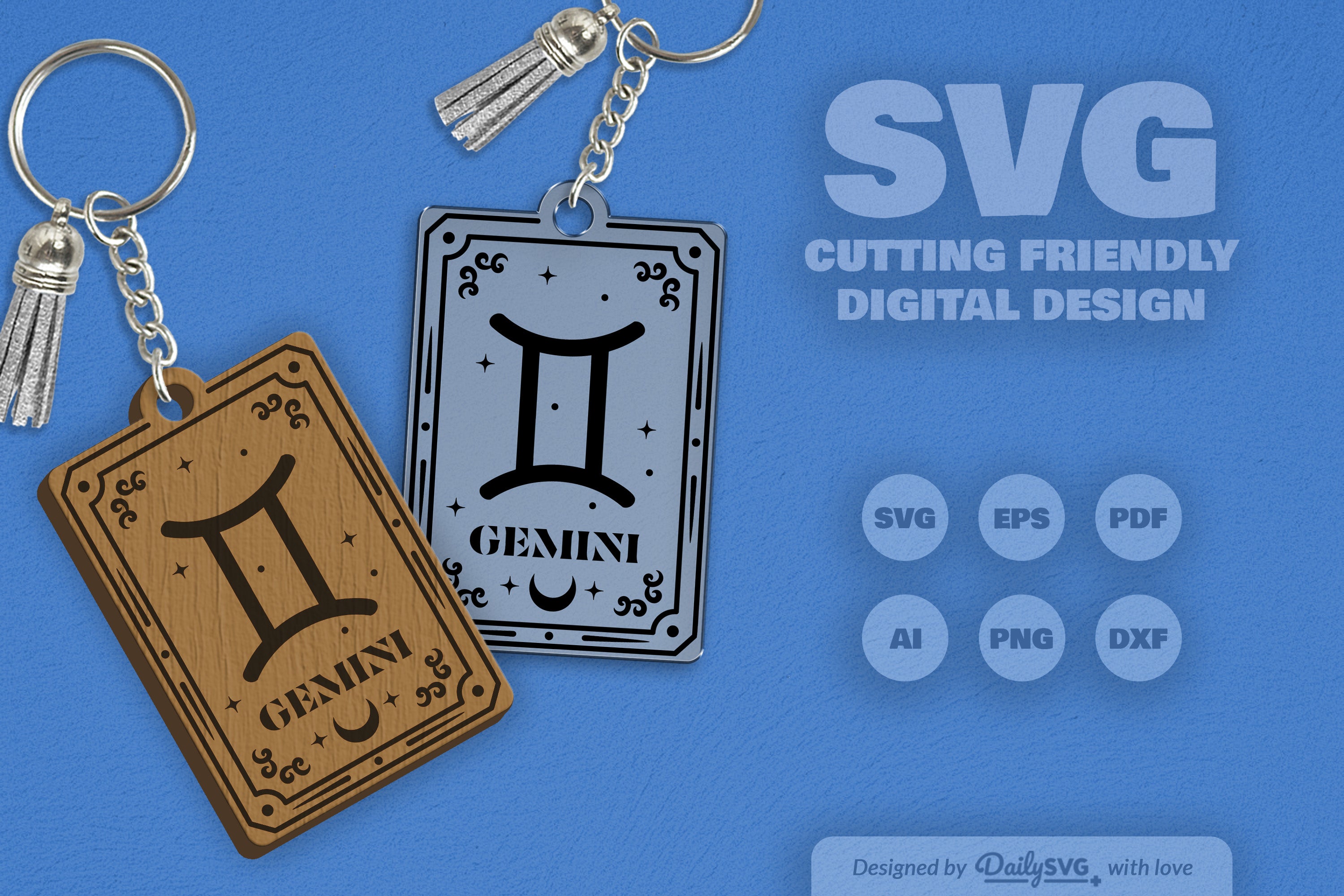 Gemini Zodiac SVG Card SVG Bundle