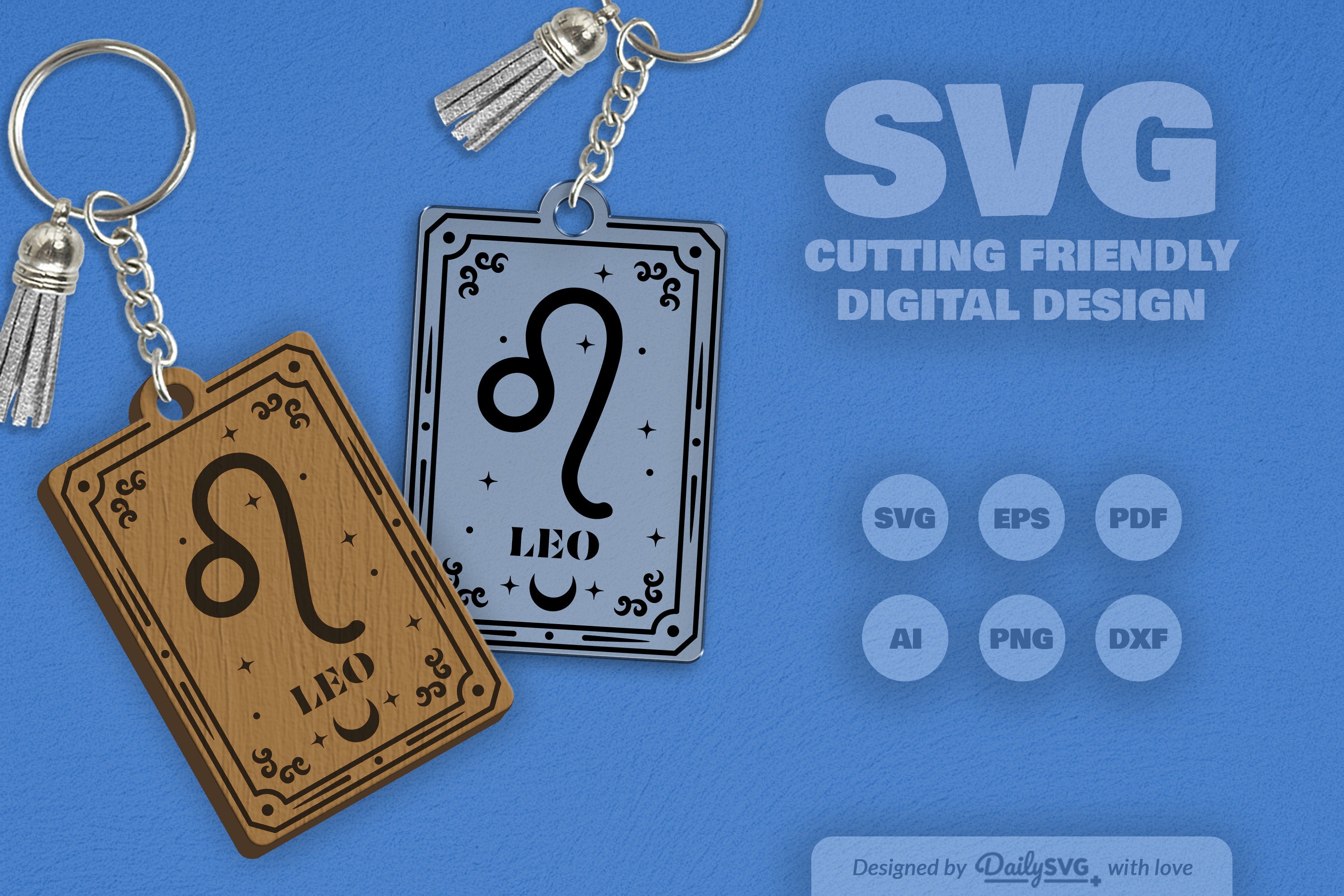 Zodiac Card Leo SVG Bundle