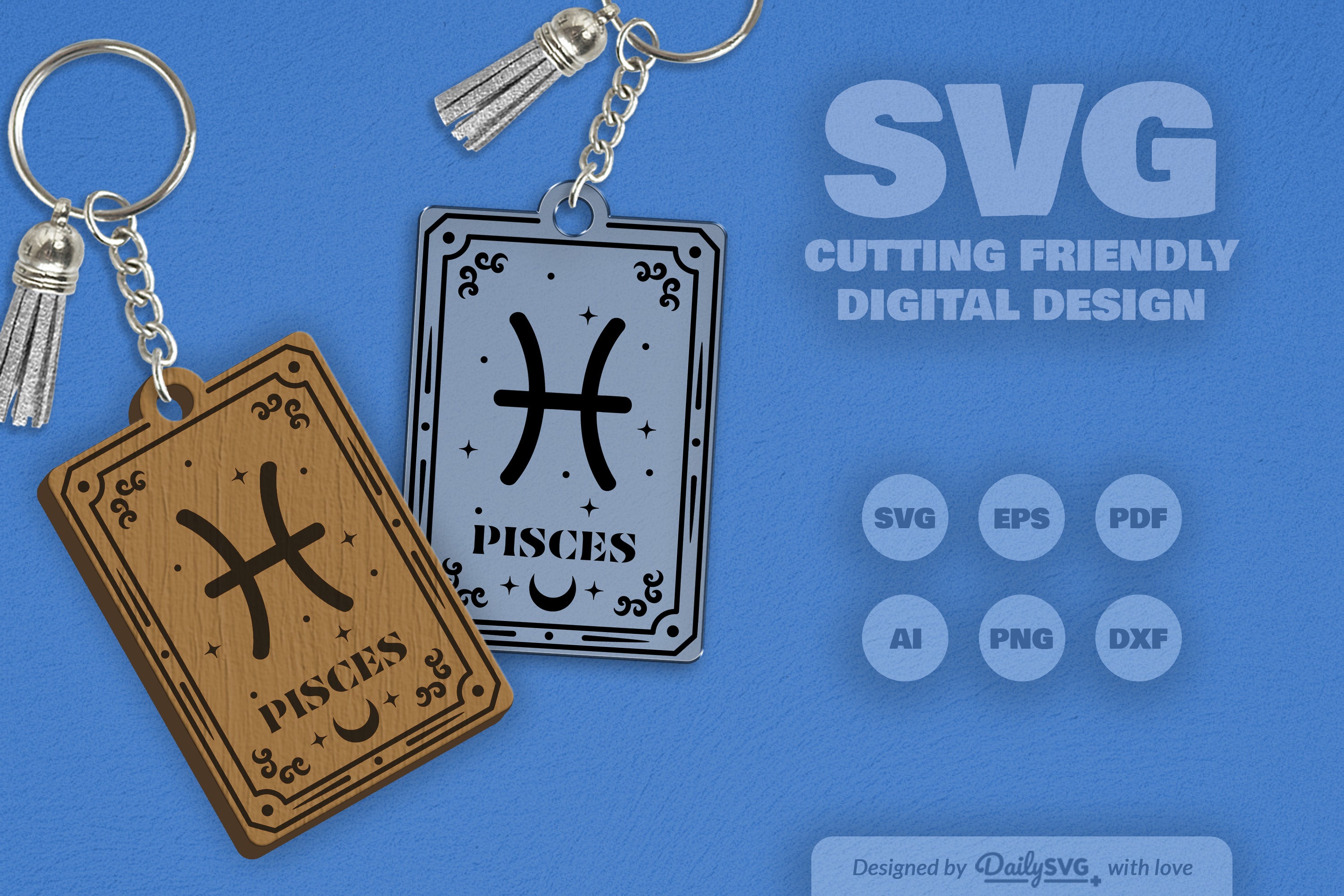Pisces Zodiac SVG Bundle for Crafting