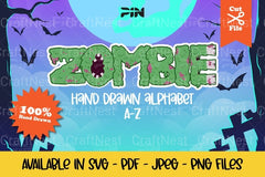 Zombie Alphabet SVG Bundle - CraftNest - Digital Crafting and Art