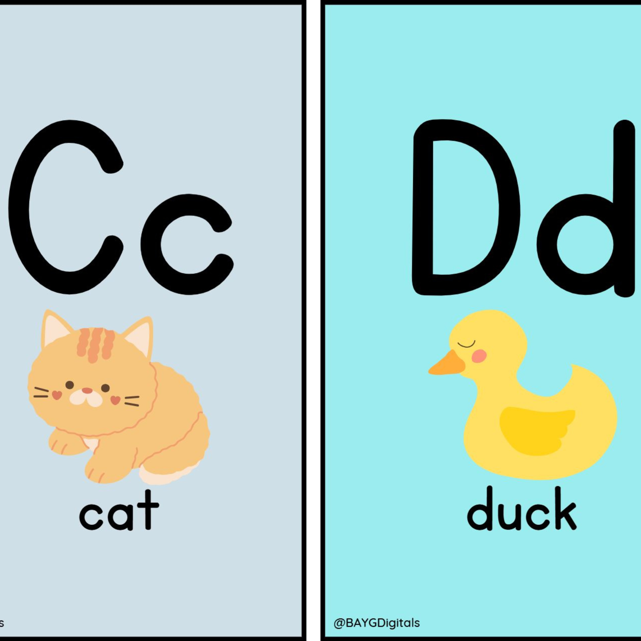 Alphabet Flashcards with Pictures