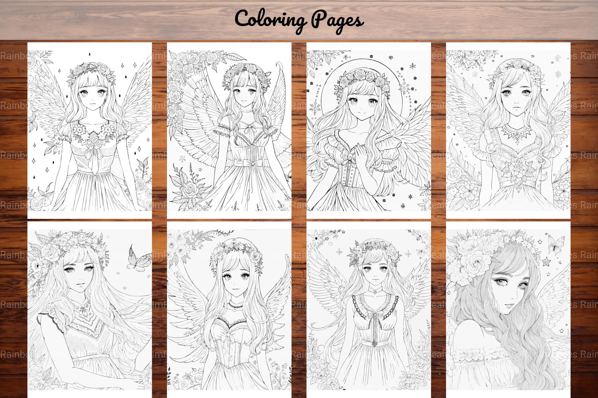 Fairy and Flowers Coloring Pages - CraftNest - Digital Crafting and Art