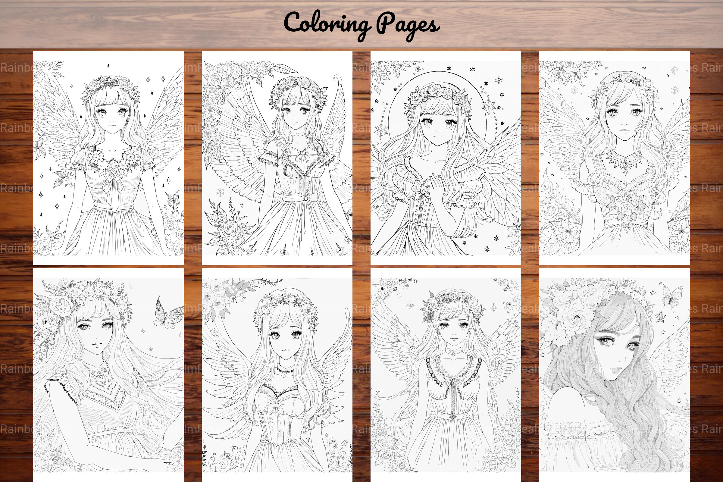 Fairy and Flowers Coloring Pages - CraftNest - Digital Crafting and Art