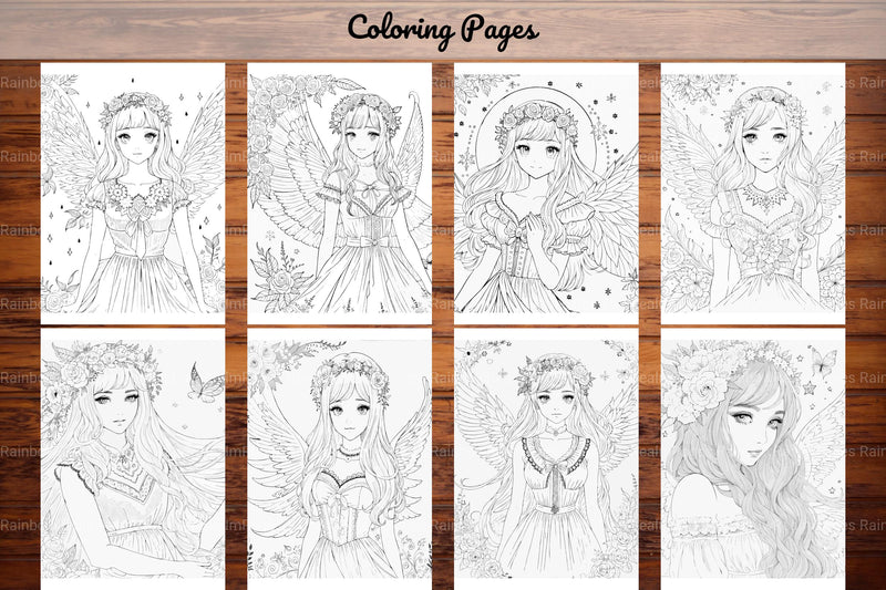 Fairy and Flowers Coloring Pages - CraftNest - Digital Crafting and Art
