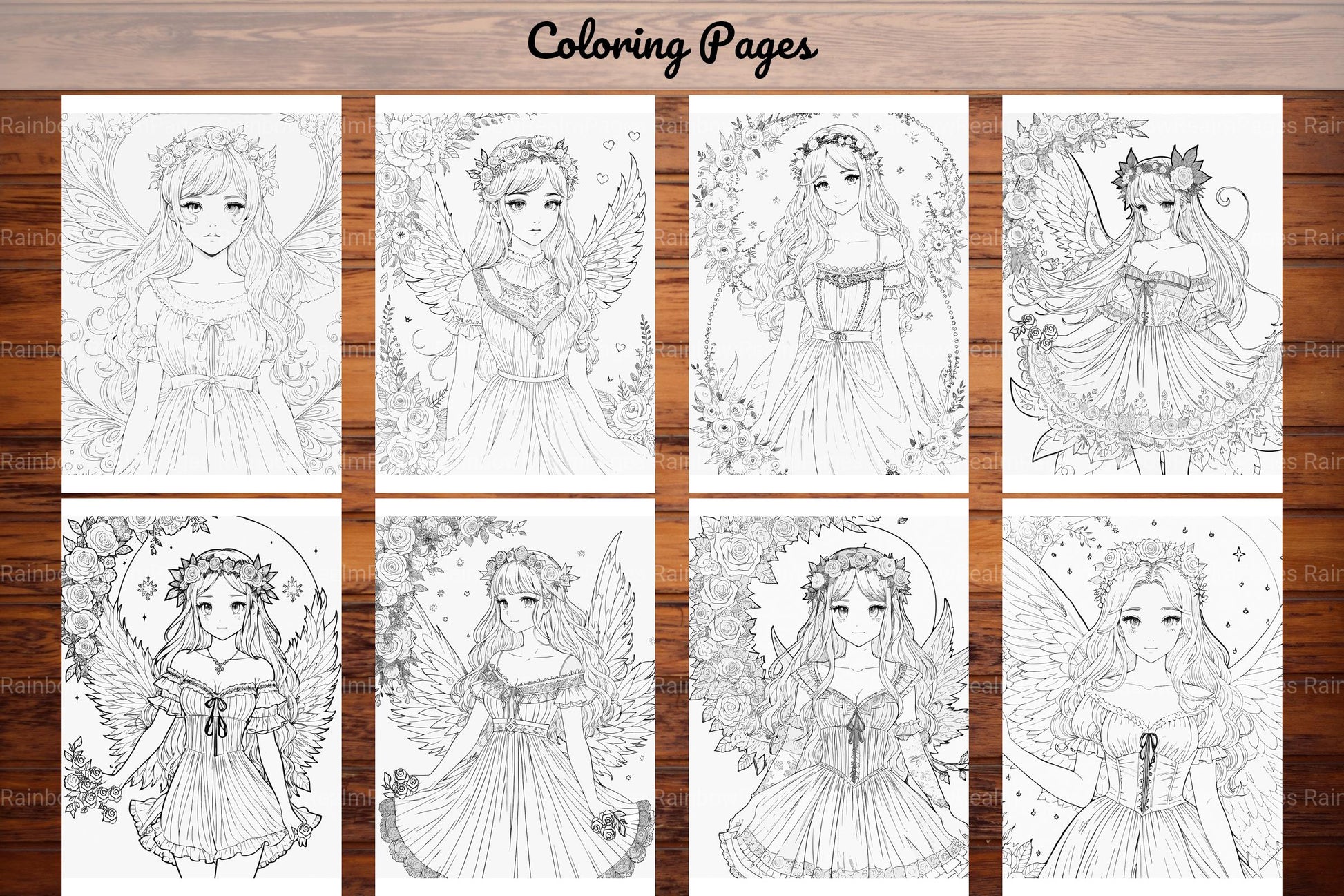 Fairy and Flowers Coloring Pages - CraftNest - Digital Crafting and Art