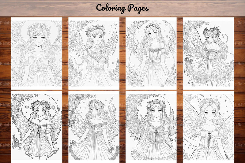 Fairy and Flowers Coloring Pages - CraftNest - Digital Crafting and Art
