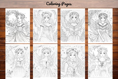 Fairy and Flowers Coloring Pages - CraftNest - Digital Crafting and Art