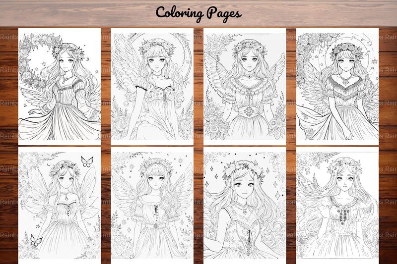 Fairy and Flowers Coloring Pages - CraftNest - Digital Crafting and Art