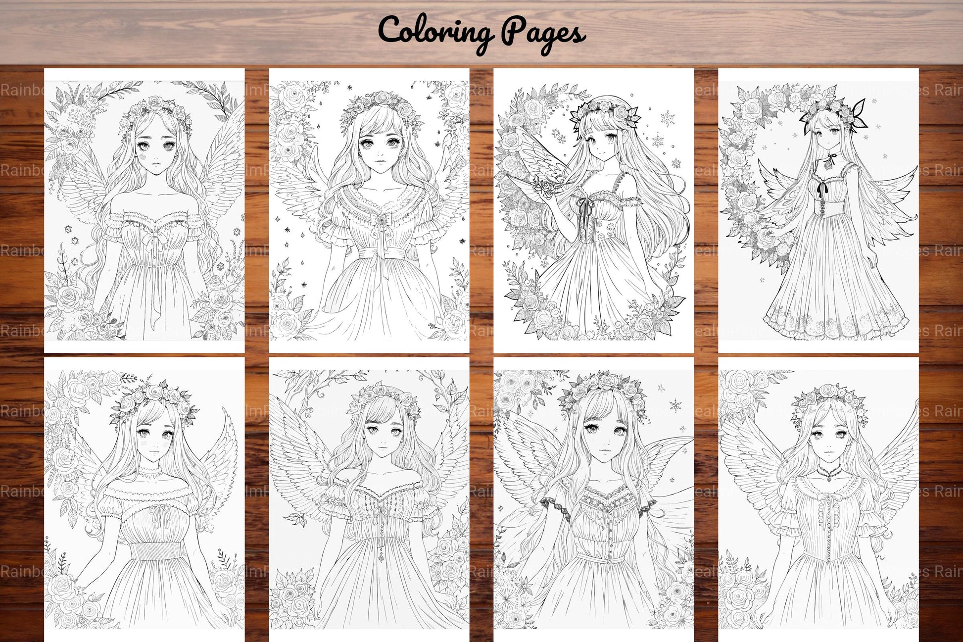 Fairy and Flowers Coloring Pages - CraftNest - Digital Crafting and Art