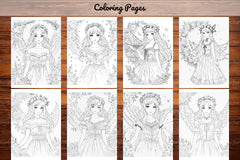Fairy and Flowers Coloring Pages - CraftNest - Digital Crafting and Art