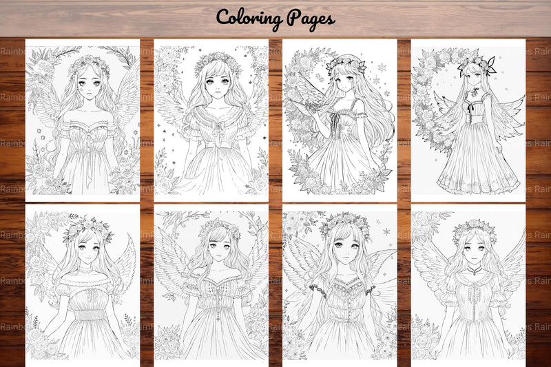 Fairy and Flowers Coloring Pages - CraftNest - Digital Crafting and Art