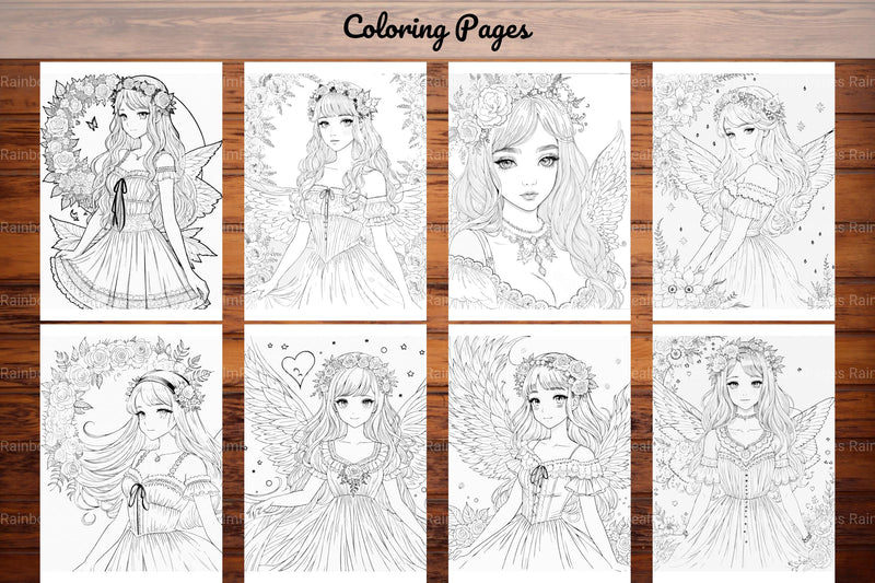 Fairy and Flowers Coloring Pages - CraftNest - Digital Crafting and Art