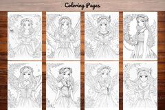 Fairy and Flowers Coloring Pages - CraftNest - Digital Crafting and Art
